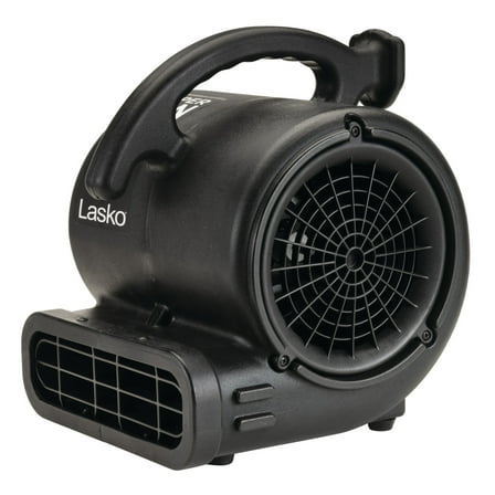 Lasko 13" Super Fan Max 3-Speed Air Mover Floor Fan with Outlets, Black, SF-20-BK