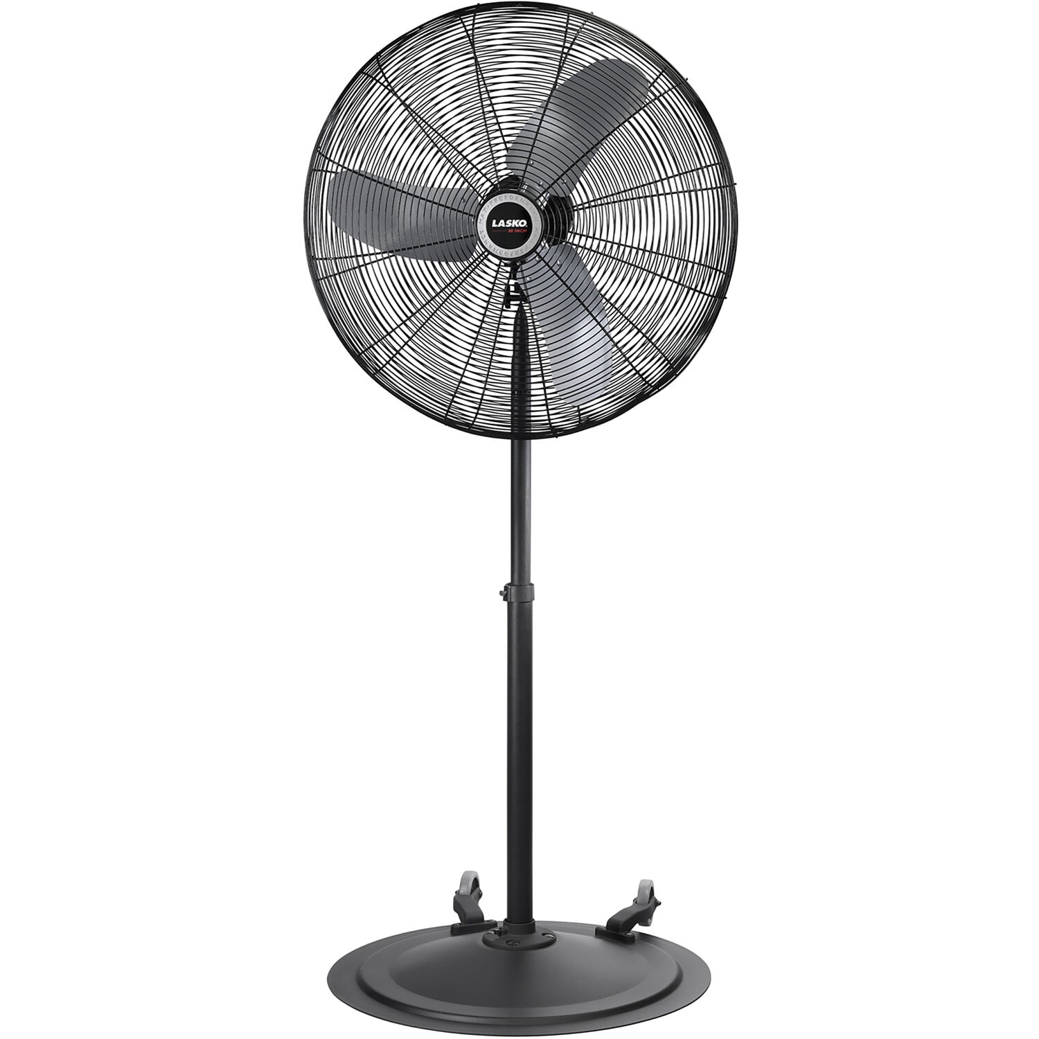Lasko Max Performance 30-In. Industrial Grade Oscillating Fan with Wheels, Black