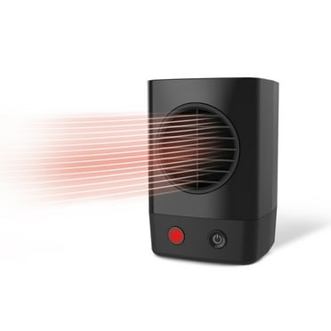 Lasko MyHeat Mini 6.2" 400-Watt Personal Ceramic Space Heater, Black, 200
