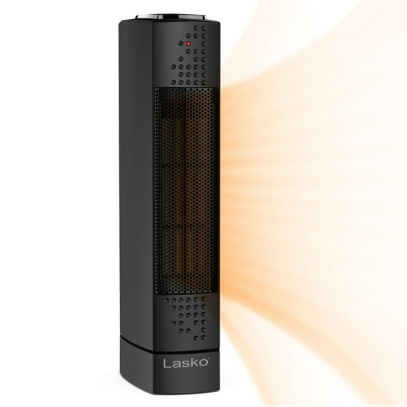 Lasko Oscillating Ultra Slim Tower Electric Space Heater with 2 Speeds, CT14101, Black