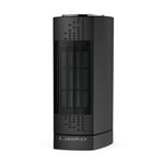 Lasko Oscillating Ceramic Slim Tower Desktop Space Heater for Home with Thermostat and 2 Speeds, 14 Inches, Black, 1500W, CT14101