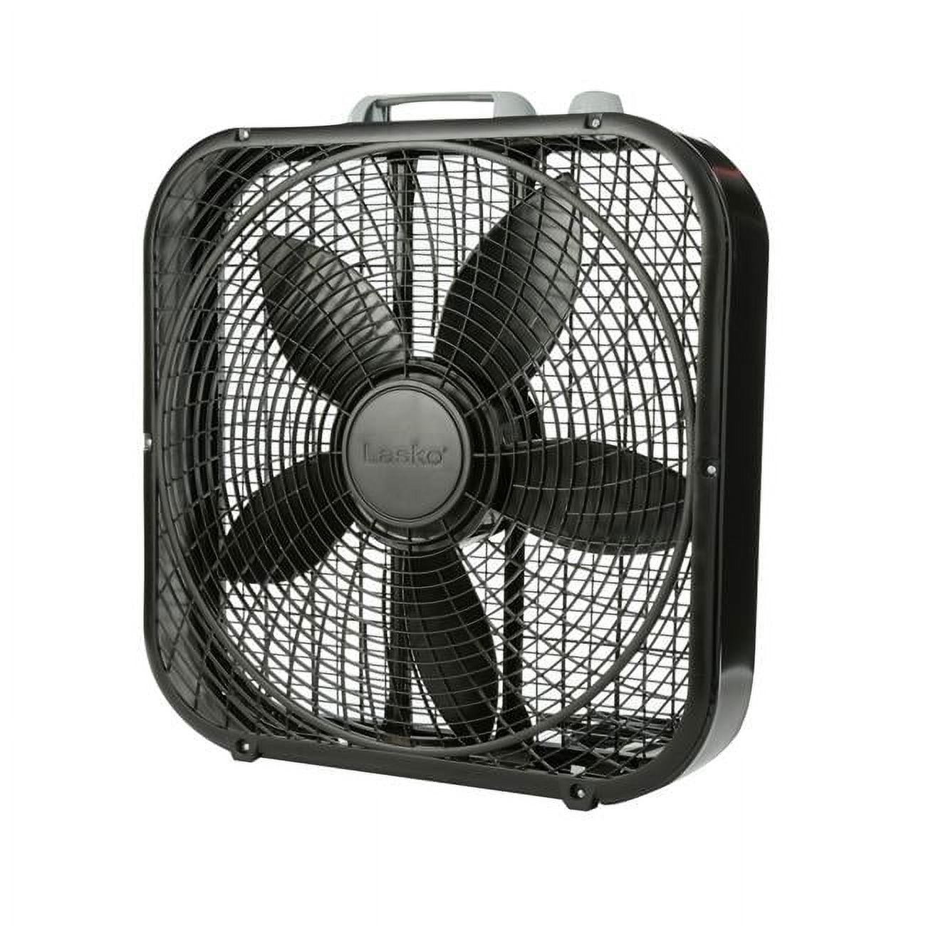 Classic Black 20" Steel Box Fan with Adjustable Height