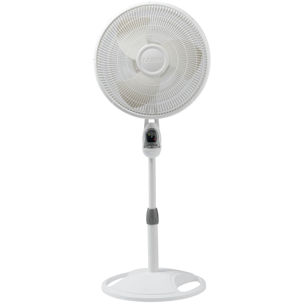 Lasko QUIET 16 Inch Pedestal Floor Fan with 3 Speeds, Adjustable Height