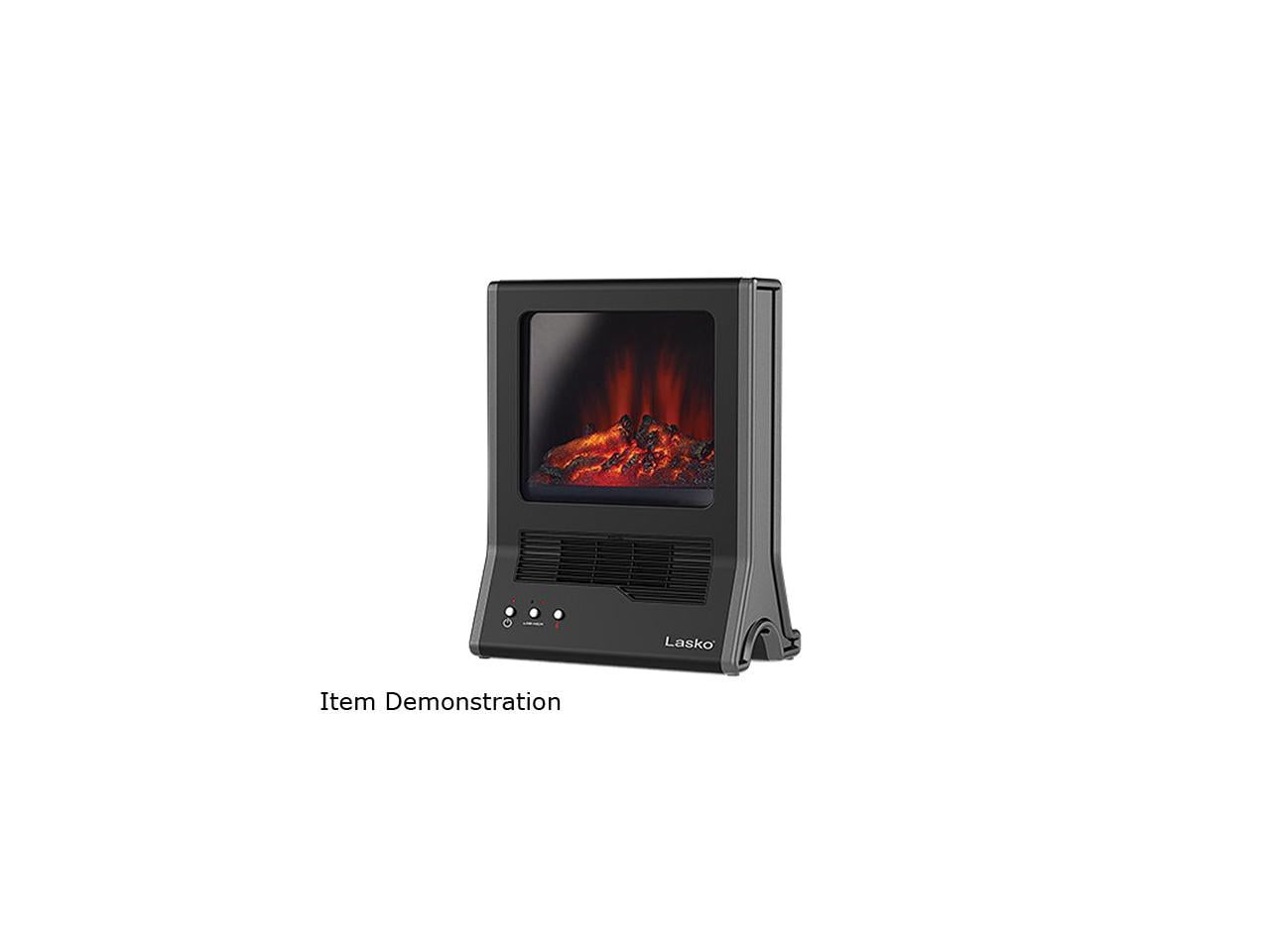 Lasko Ultra Ceramic Fireplace Heater - Black - Walmart.com