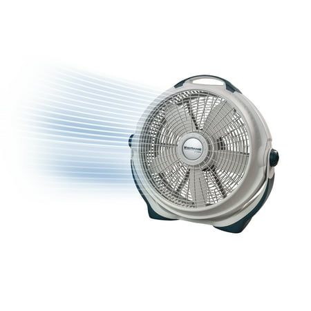 Lasko Wind Machine 20" 3-Speed Tilt Mechanism Floor Fan, Gray, 3300