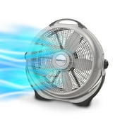 Lasko Wind Machine 20" Pivoting Floor Fan with 3 Speeds, 23" H, Gray, A20301, New