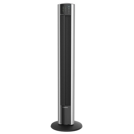 Lasko Xtra Air 48" 4-Speed Oscillating Remote Controlled Tower Fan, Black/Silver, T48332