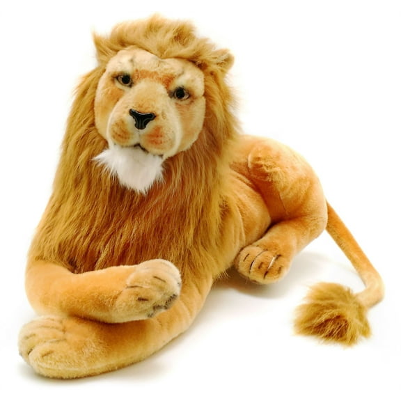 Lasodo the Lion | 39 Inch (Excluding The Tail!) Big Stuffed Animal Plush Cat | Shipping from Texas | By TigerHart Toys