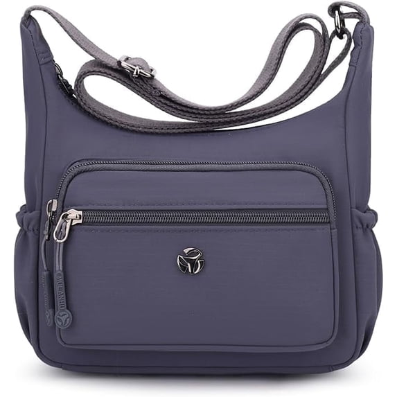 KXF Nylon Crossbody Bag for Women Multi-Pocket Shoulder Handbag Travel Satchel Purse with Adjustable Strap