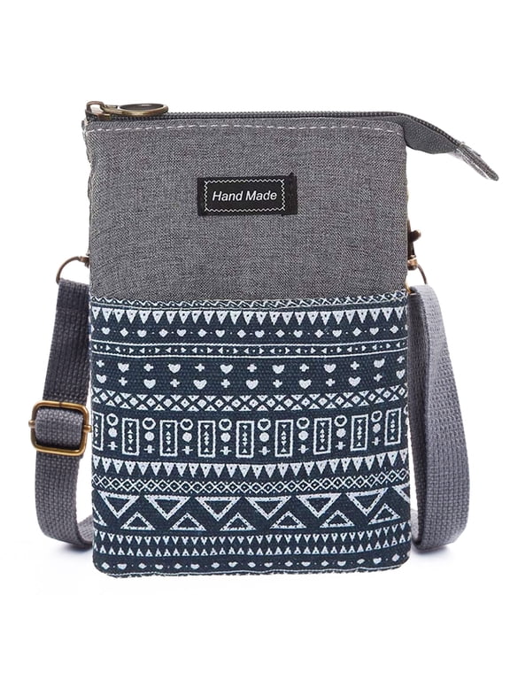 Small Crossbody Bag for Women Mobile Phone Purse National Pattern Shoulder Bag Handbags Coin Pouch for Women