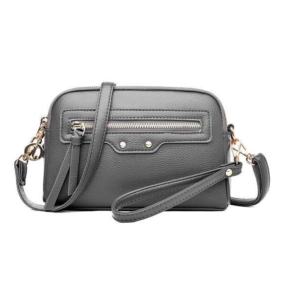 KXF Square PU Leather Shoulder Bag Women Chic Crossbody Bag Lady Handbag Trendy Satchel Purse Clutch
