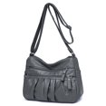 thumbnail image 1 of KXF Women Waterproof Soft Leather Shoulder Bag Messenger Crossbody Purse Multi Pocket Handbag, 1 of 9