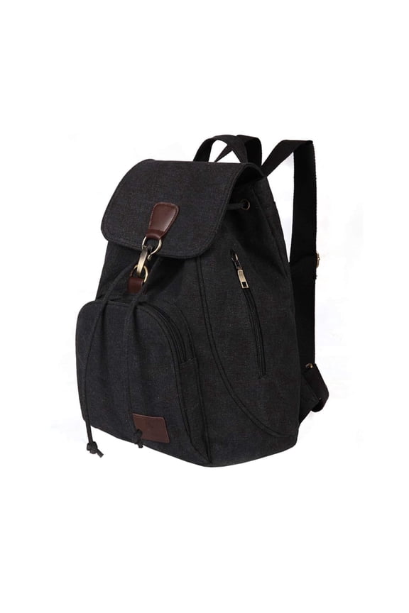 Vintage Canvas Backpack for Women Men, Multi Pocket Casual Adjustable Strap Daypack for Travel Outdoor Shopping Hiking