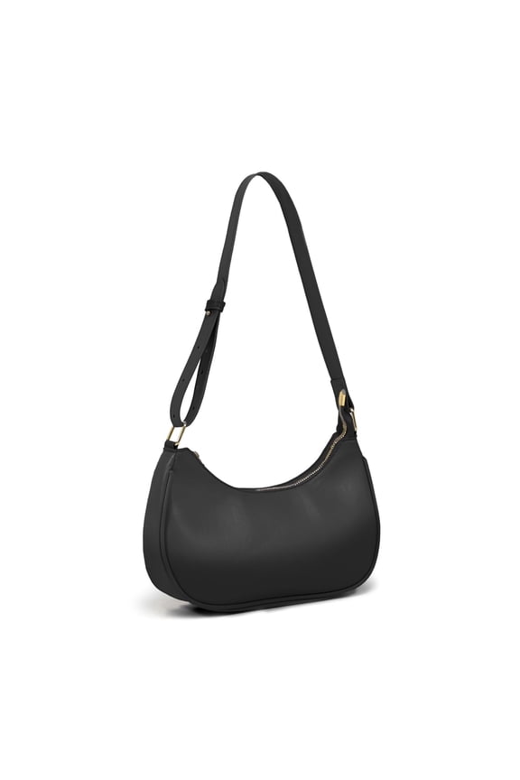 Women Leather Underarm Bag Crescent Shoulder Handbag Saddle Bag Chic Purse Satchel Purse