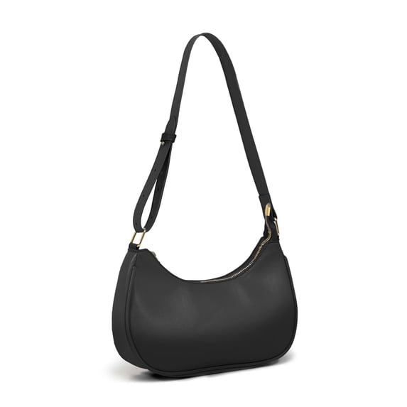 KXF Women Leather Underarm Bag Crescent Shoulder Handbag Saddle Bag Chic Purse Satchel Purse