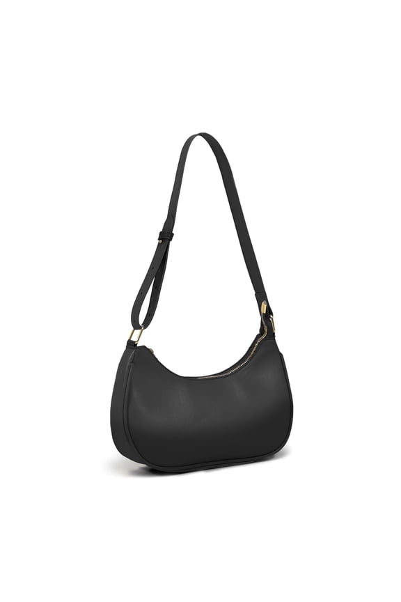 Women Leather Underarm Bag Crescent Shoulder Handbag Saddle Bag Chic Purse Satchel Purse
