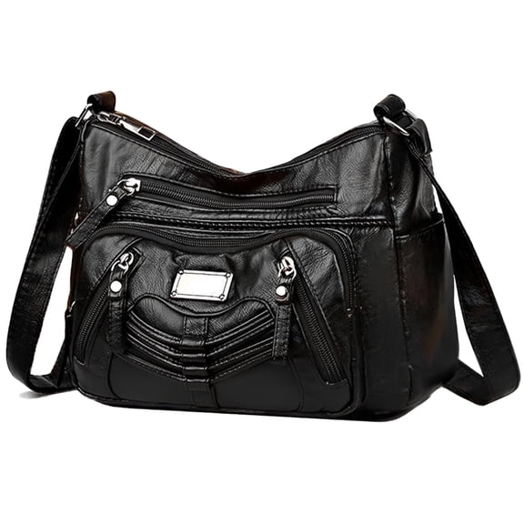 KXF Womens Crossbody Bag Soft Leather Handbags Multi Pocket Satchel Waterproof Hobo Shoulder Bag