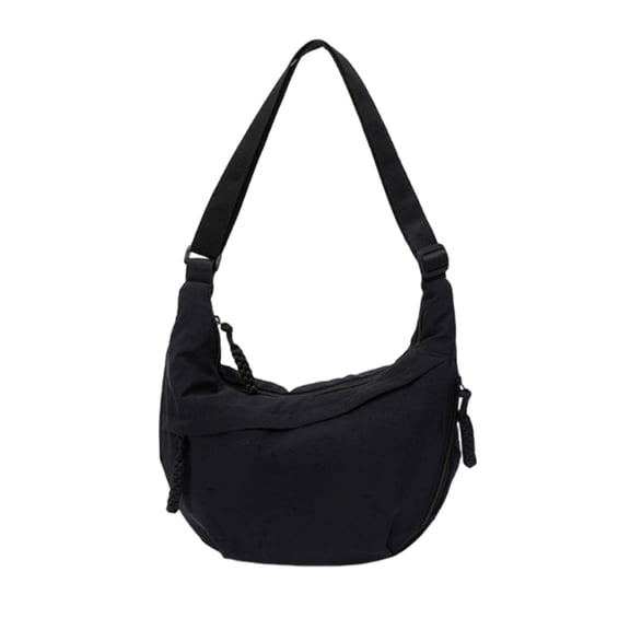 LassZone Women Nylon Crescent Bag Lightweight Water Resistant Hobo Purse Multi-Pocket Shoulder Sling Bag for Travel Shopping