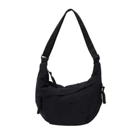 LassZone Women Nylon Crescent Bag Lightweight Water Resistant Hobo Purse Multi-Pocket Shoulder Sling Bag for Travel Shopping