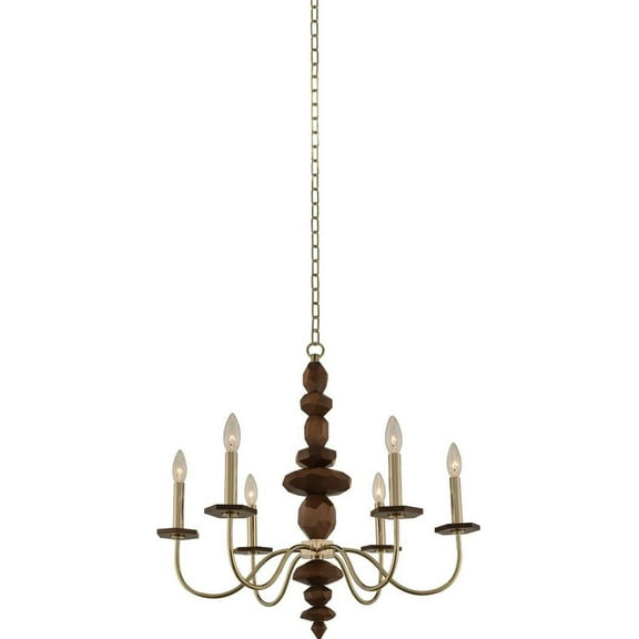 Lassen 6 Light Chandelier: Luxurious Gold Elegance