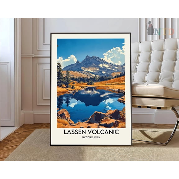 Lassen Volcanic National Park California Wall Hanging Home Decor Art, Unframed Paper Poster 8x10in