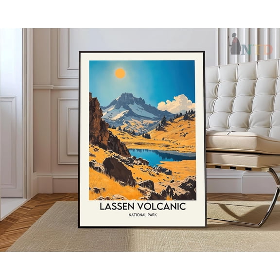 Lassen Volcanic National Park Poster, Unframed Paper Poster 8x10in