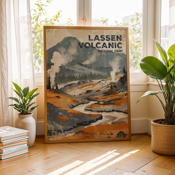 Lassen Volcanic National Park Travel Cabin Poster