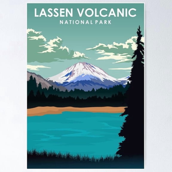 Lassen Volcanic National Park Travel Poster Poster , Poster Print Only