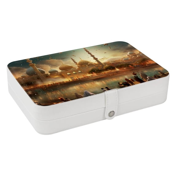 Lasser Bairam Jewelry Organizer Box: PU Leather, with Removable Compartment, Portable - Jewelry Box and Organizer Box
