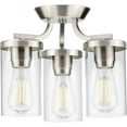 thumbnail image 1 of Lassiter Collection Brushed Nickel Three-Light Semi-Flush Mount, 1 of 3