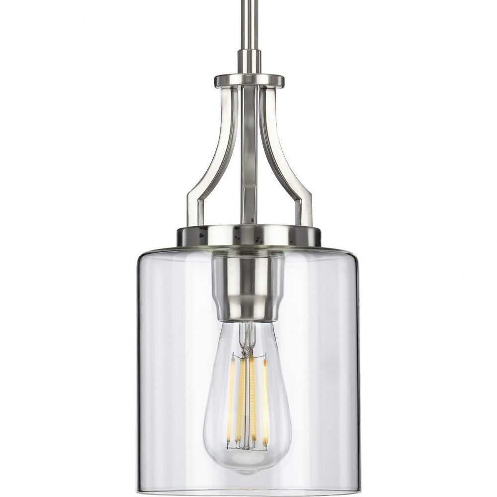 Lassiter Brushed Nickel Clear Glass Mini-Pendant Light