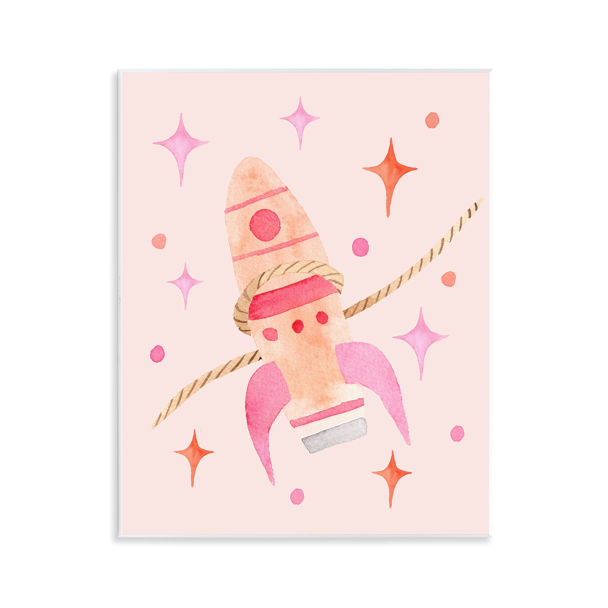 Lasso Rocket Ship Wall Plaque Art, design by Nina Jacobs