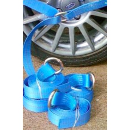 Lasso Straps for Auto Transport | COLOR/LENGTH OPTIONS Size: 8 ft, Color: Blue