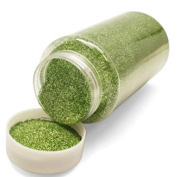 Lassos Boutique 1-Pound Extra Fine Decorative Bulk Glitter Powder Bottle Art Craft (Apple Green)