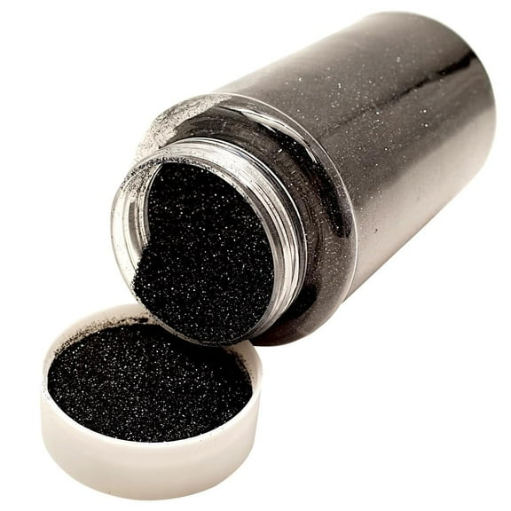 Lassos Boutique 1-Pound Extra Fine Decorative Bulk Glitter Powder Bottle Art Craft (Black)