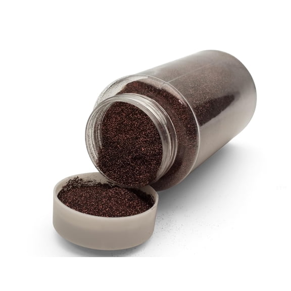Lassos Boutique 1-Pound Extra Fine Decorative Bulk Glitter Powder Bottle Art Craft (Brown)
