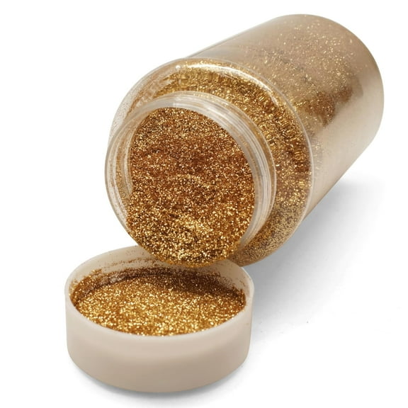 Lassos Boutique 1-Pound Extra Fine Decorative Bulk Glitter Powder Bottle Art Craft (Gold)