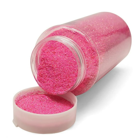 Lassos Boutique 1-Pound Extra Fine Decorative Bulk Glitter Powder Bottle Art Craft (Hot Pink)
