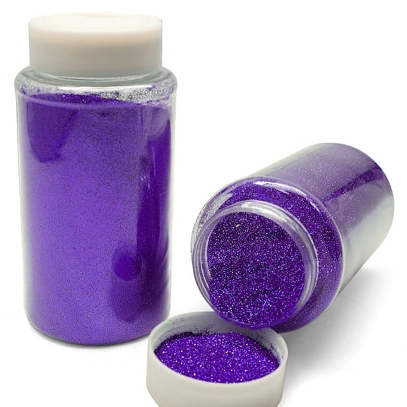 Lassos Boutique 1-Pound Extra Fine Decorative Bulk Glitter Powder Bottle Art Craft (Purple)