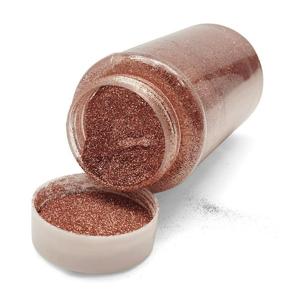 Lassos Boutique 1-Pound Extra Fine Decorative Bulk Glitter Powder Bottle Art Craft (Rose Gold)