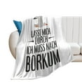 Lasst mich durch ich muss nach Borkum M?we Throw Blanket Luxury
