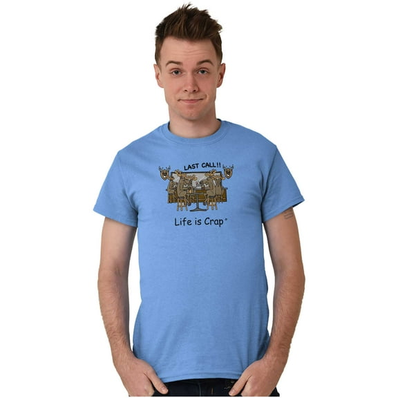Last Call Funny Moose Hunter Hunt Plus Size Crewneck Graphic Tee Shirt Brisco Brands 2X