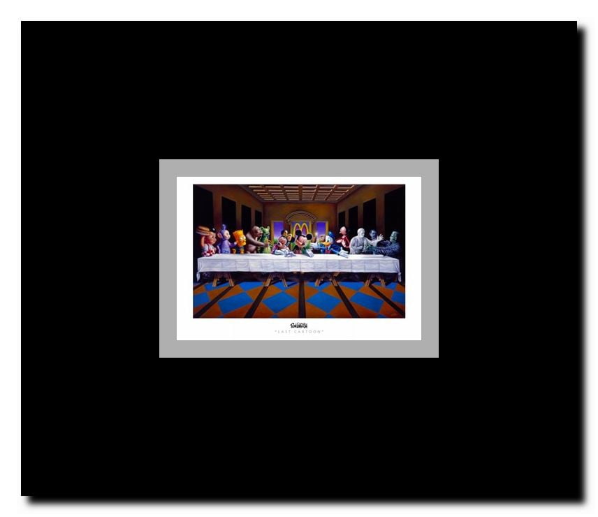Last Cartoon (last supper parody) Framed Movie Poster