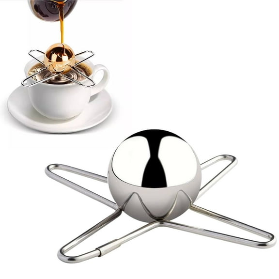 Last Chance 1 Cooling Tool,Frozen Espresso Pods Silver Four-Pronged 40Mm Single,Chiller Stainless for Coffee Reusable with Stand Iced Coffee Chiller Accessory for Coffee 5Ml