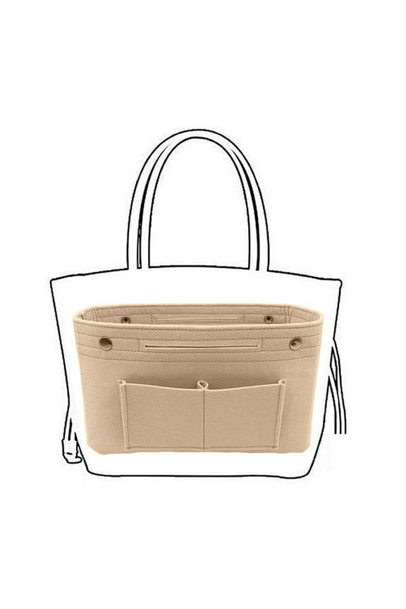 Last Chance 1 Cosmetic Bag,Felt Cosmetic Bag Beige,Women'S Handbag Organizer Bag Purse Insert Bag Multipocket Tote Useful Bag