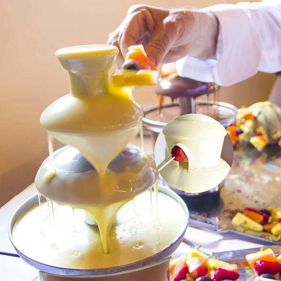 Last Chance 1*Home Mini Chocolate Fountain Machine,Home Mini Chocolate Fountain Machine,Machineilk Fondue 3 Tiers Sauceheese Fountainuice