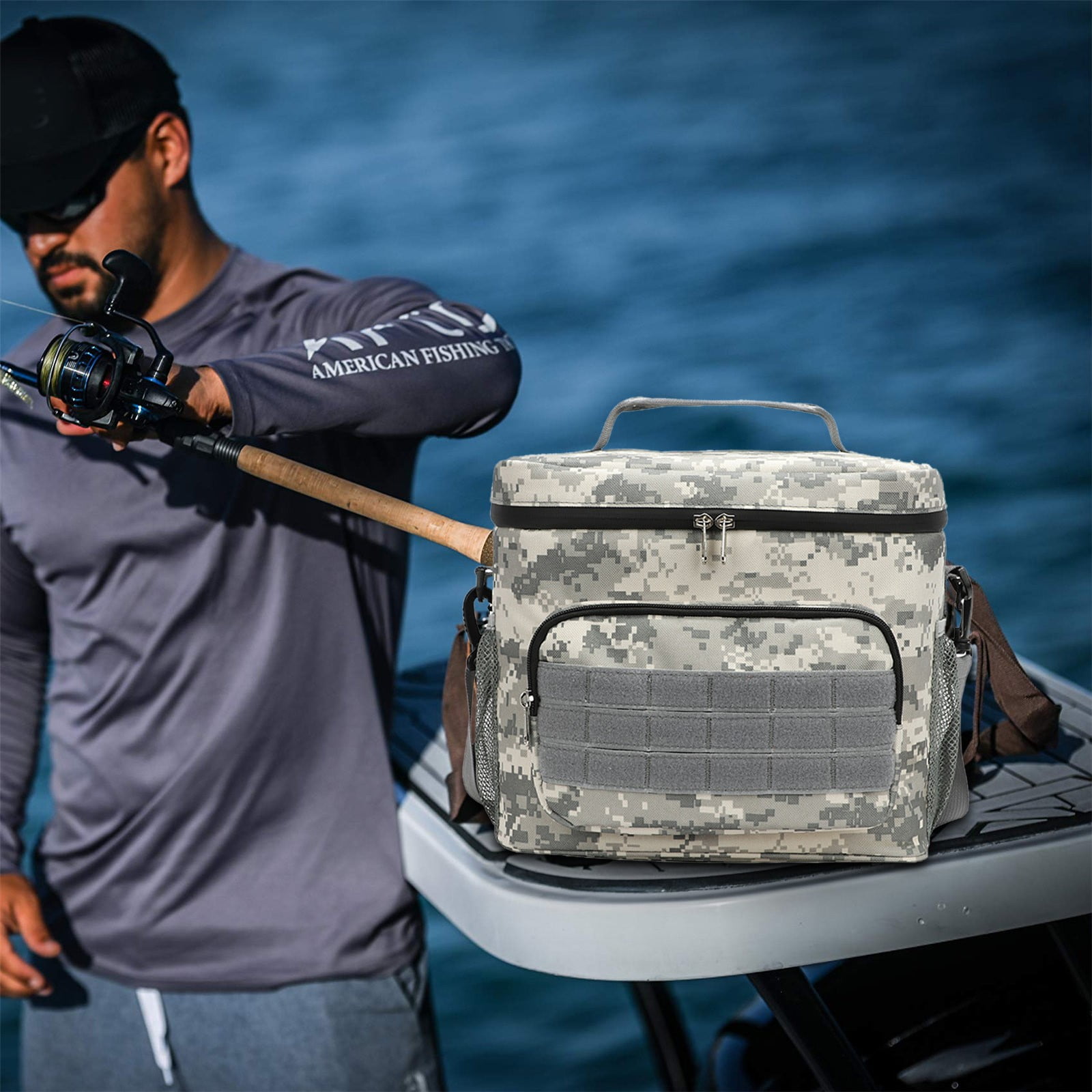Last Chance 1*Insulation Bag,Gray Portable Cooler Bag,Tackle Bag ...