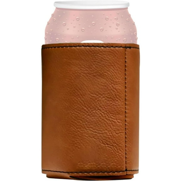 Last Chance 1*Leather Beer Bottle Holder,Leather Beer Bottle Holder Brown,Leather Cooler Covers Insulated Can Cooler Bulk Slim Can And Beer Bottle Sleeves For Bbq Camping Outdoor Party.