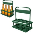 thumbnail image 1 of Last Chance 1 Wine Rack,Foldable Plastic Drink Holder Green,Plastic Foldable Beer Rack Portable Half Dozen 6 Bottle Hand Held Basket Portable Wine Rack and Cup Holder, 1 of 8