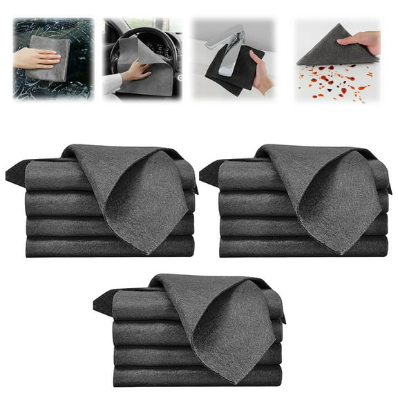 Last Chance 12X Magic Rags,Magic Rag 12Pc 30X30Cm,Thickened Cleaning Cloth 2024 New Microfiber Glass Cleaning Cloths All Purpose Microfiber Towels For Cleaning Windows Kitchens Glass